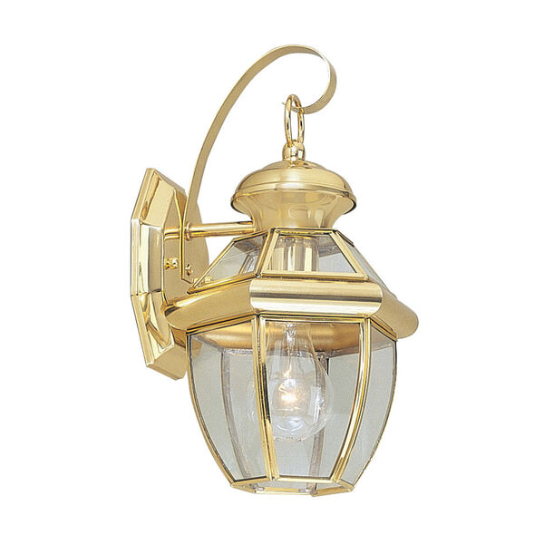 Monterey Polished Brass One-Light Outdoor Fixture, image 1