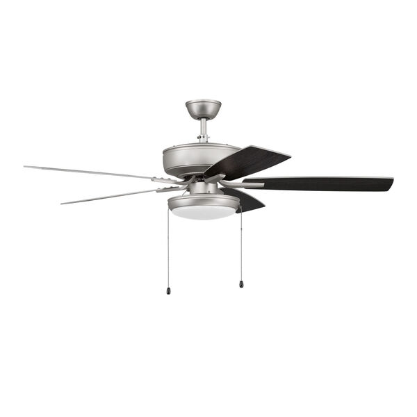 Pro Plus Brushed Satin Nickel 52-Inch LED Ceiling Fan with Frost Acrylic Pan Shade, image 4