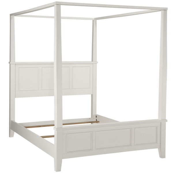 Naples White Queen Canopy Bed, image 2