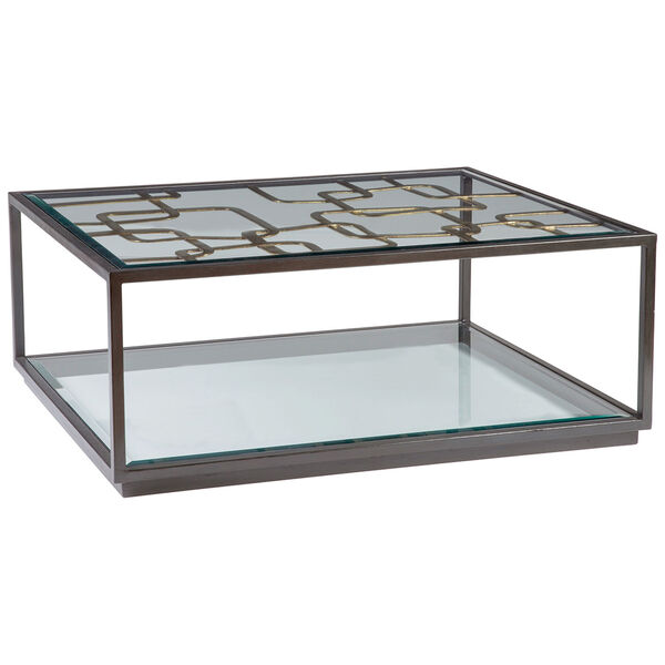 Signature Designs Black and Gold Moxie Rectangular Cocktail Table, image 1