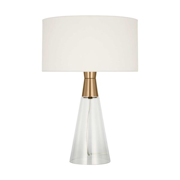 Pender Satin Brass One-Light Medium Table Lamp by Drew and Jonathan, image 1