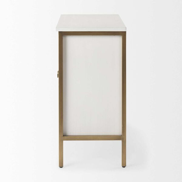 Savannah White and Gold Accent Two Door Cabinet, image 3