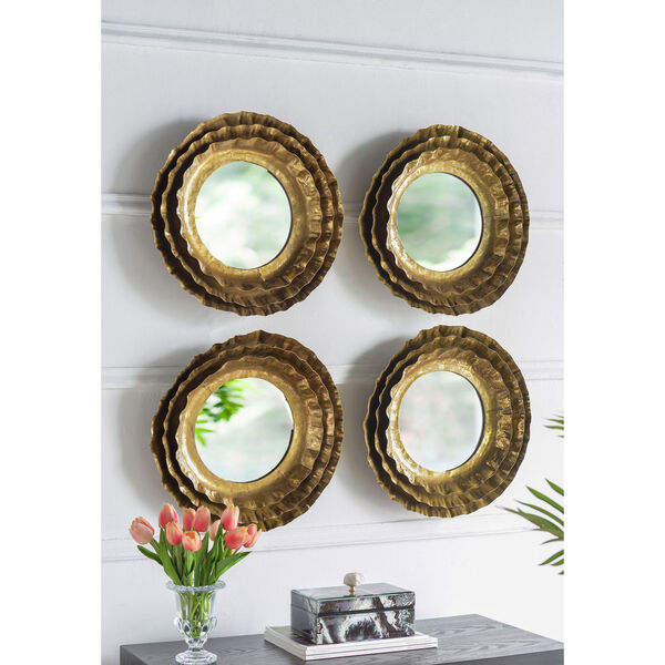 Gold Round Wall Mirror, image 2
