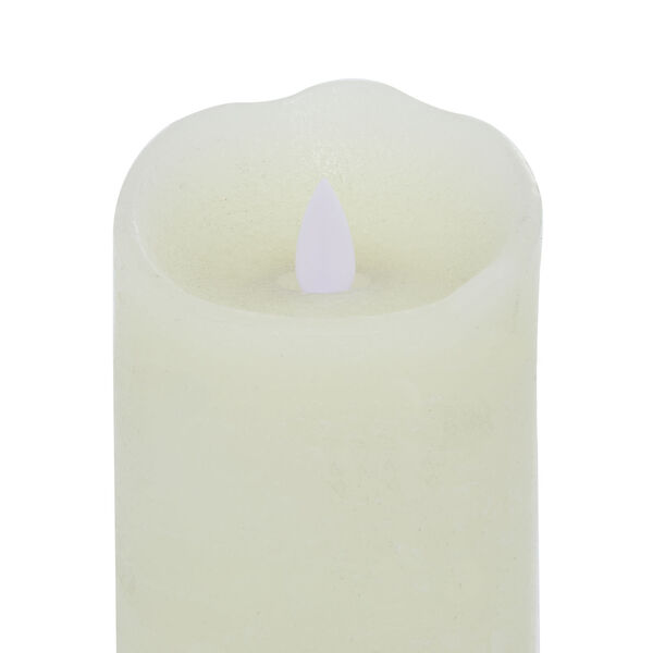 Beige Wax Flameless LED Candles, Set of 3, image 5