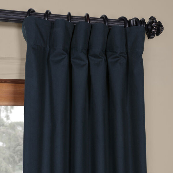 Polo Navy Solid Cotton Blackout Single Curtain Panel 50 x 84, image 7