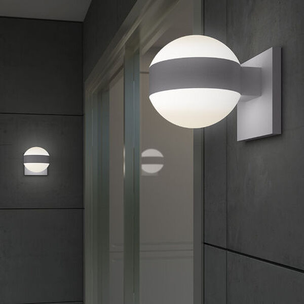 Inside-Out REALS Textured Gray LED Wall Sconce with Clear Lens, image 2