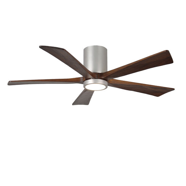 Irene Brushed Nickel 52-Inch Ceiling Fan with Five Walnut Tone Blades, image 3