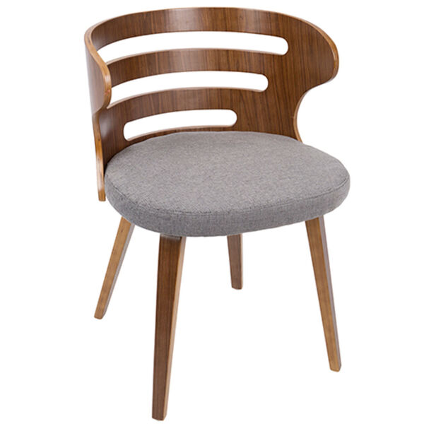 Cosi Walnut and Gray Dining Chair, image 2