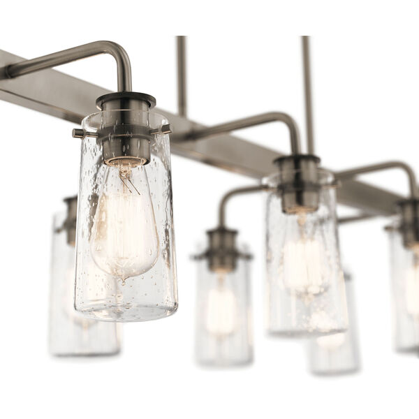 Braelyn Classic Pewter Eight-Light Linear Pendant, image 2