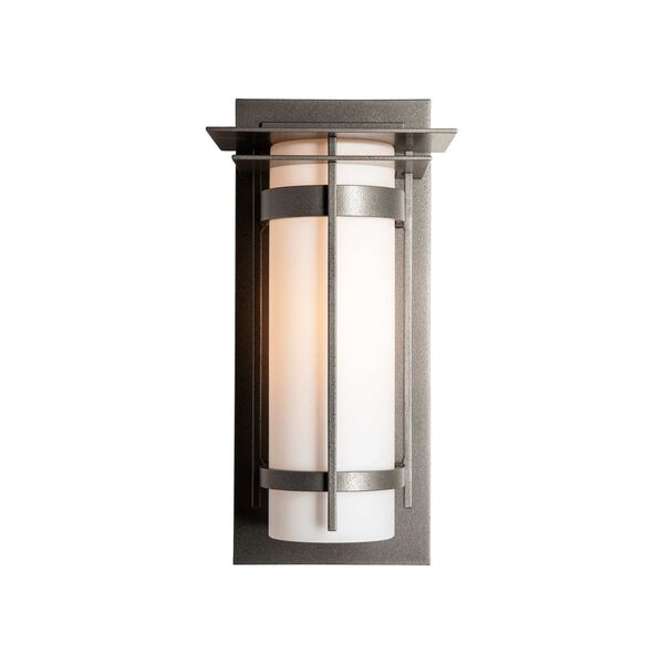Banded Coastal Natural Iron One-Light Outdoor Sconce with Top Plate, image 1