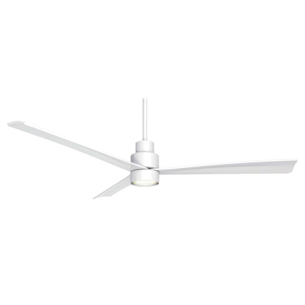 Simple Flat White 52-Inch Outdoor Fan, image 3