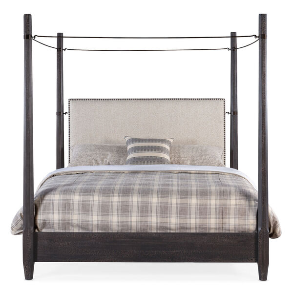 Big Sky Charred Timber and Brushed Bronze Poster Bed with Canopy, image 3
