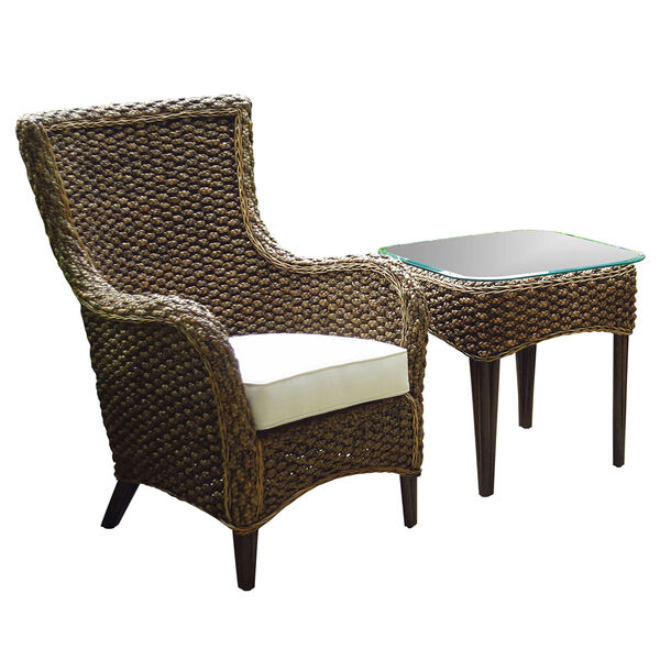 Sanibel Nautilus Champagne Two-Piece Lounge Chair Set with Cushion, image 1