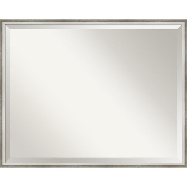 Lucie White and Silver 29W X 23H-Inch Decorative Wall Mirror, image 1