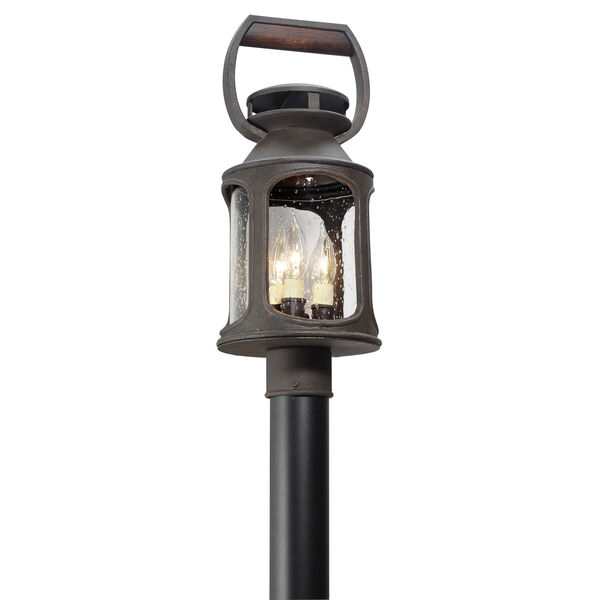Old Trail Centennial Rust Three-Light Eight-Inch Outdoor Post Mount, image 1