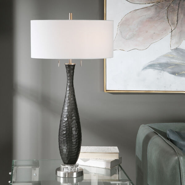 Jonathan Dark Bronze Frosted Glass Table Lamp, image 2