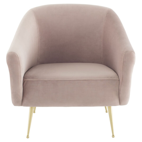 Lucie Blush and Gold Occasional Chair, image 2
