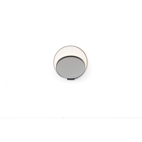 Gravy Metallic Black Silver LED Plug-In Wall Sconce, image 2