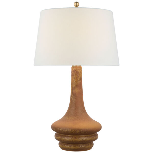 Wallis Large Table Lamp in Yellow Oxide with Linen Shade by Chapman  and  Myers, image 1