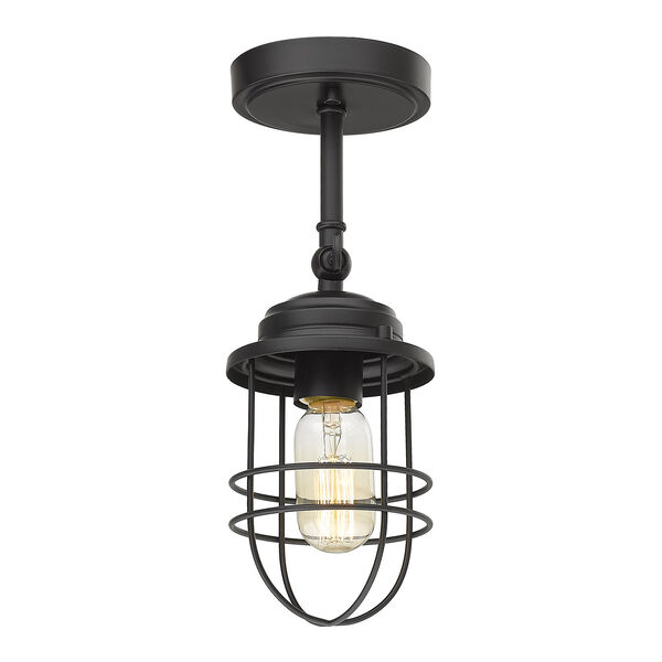 Seaport Black One-Light Wall Sconce, image 3