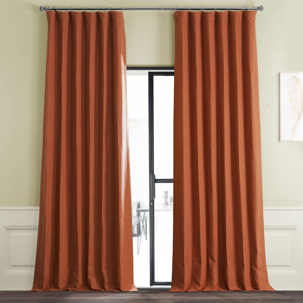 Persimmon Orange Blackout Single Curtain Panel 50 x 84, image 1