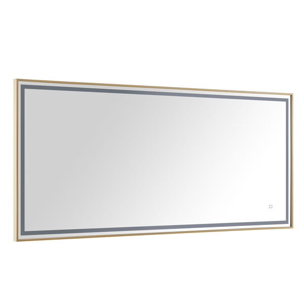 Brushed Gold 59-Inch LED Mirror, image 3