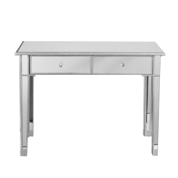 Silver 2 Drawer Mirage Mirrored Console Table, image 3