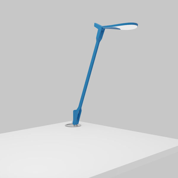 Splitty Matte Pacific Blue LED Desk Lamp with Grommet Mount, image 2