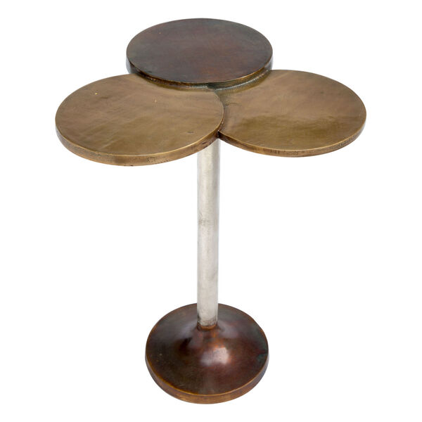 Dundee Bronze, Antique Brass and Nickel Accent Table, image 6