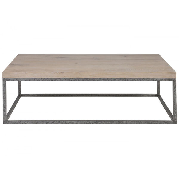 Signature Designs Natural and Distressed Iron Foray Rectangular Cocktail Table, image 2