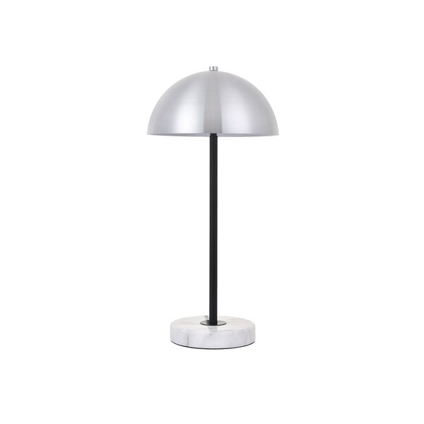 Forte Brushed Nickel Black and White 10-Inch One-Light Table Lamp, image 3