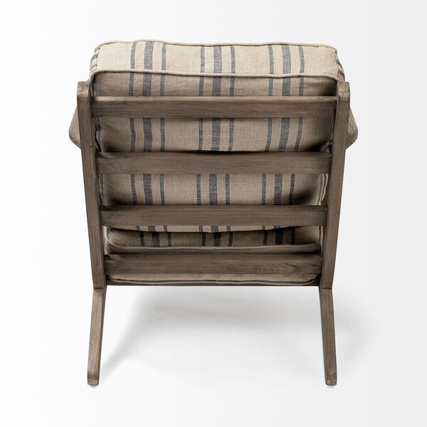 Olympus III Light Brown Striped Arm Chair, image 5