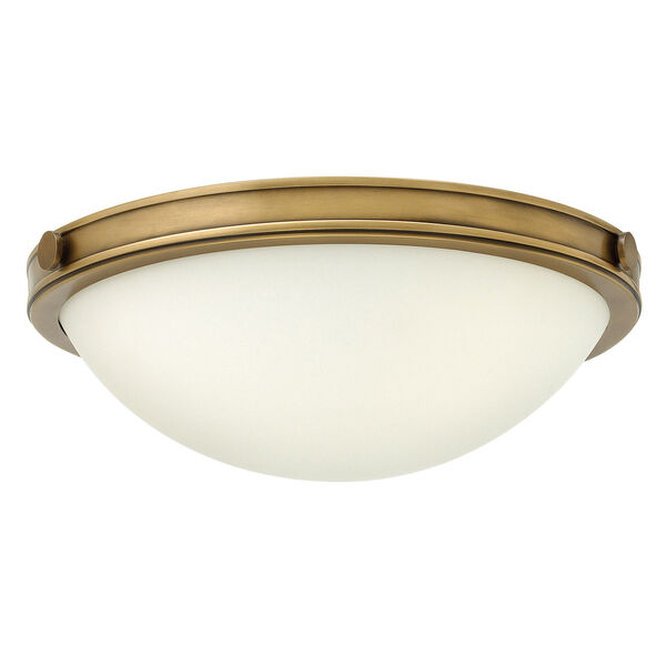 Maxwell Heritage Brass 14-Inch Two-Light Flush Mount, image 1