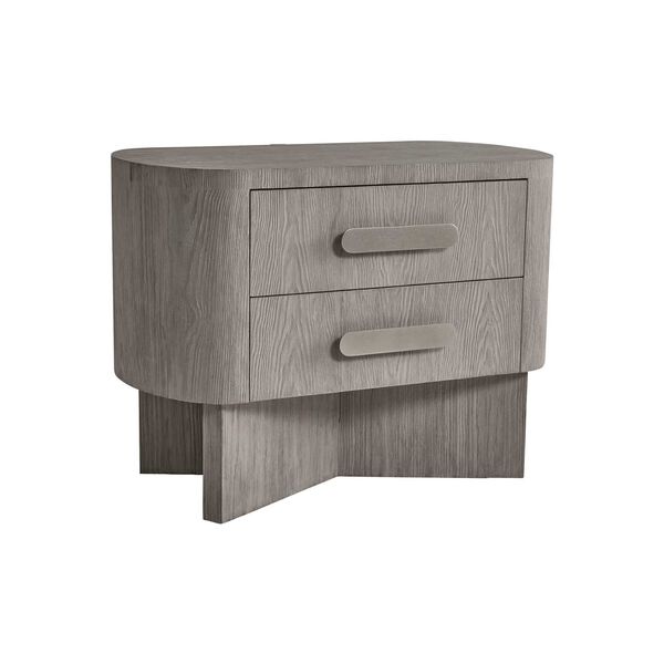 Trianon Light Gray and Silver 30-Inch Nightstand, image 2