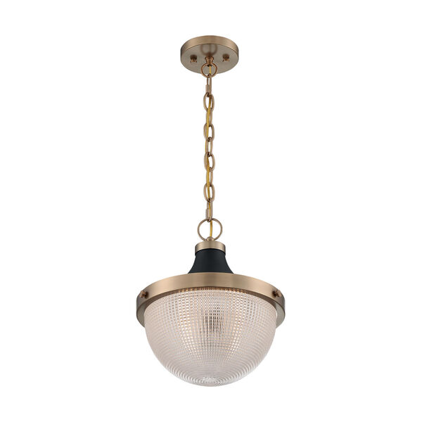 Faro Burnished Brass and Black 14-Inch One-Light Pendant, image 2