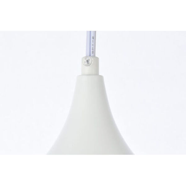 Nora White 12-Inch One-Light Plug-In Pendant, image 4