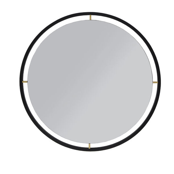 Cole Black Round Wall Mirror, image 3