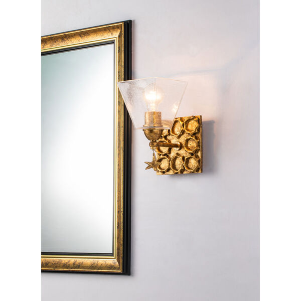 Star Gold Leaf with Antique One-Light Wall Sconce, image 3