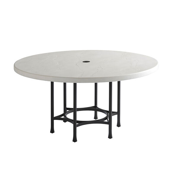 Pavlova Graphite and White Round Dining Table, image 1