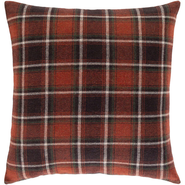 Brenley Dark Red 22-Inch Throw Pillow, image 1
