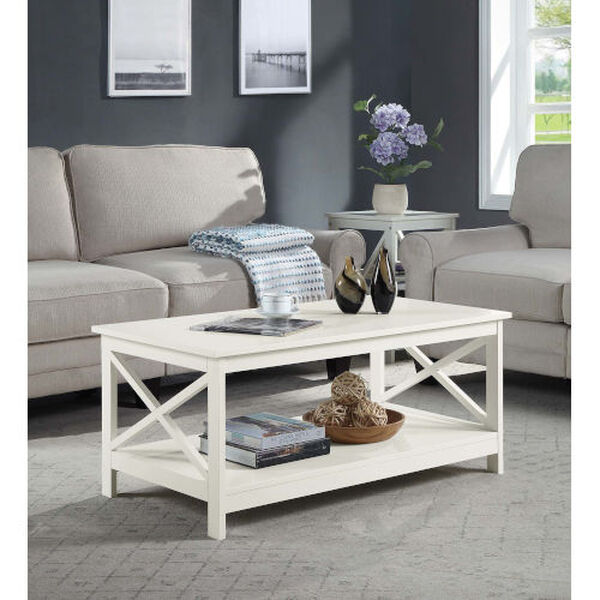 Oxford Ivory Coffee Table with Shelf, image 2