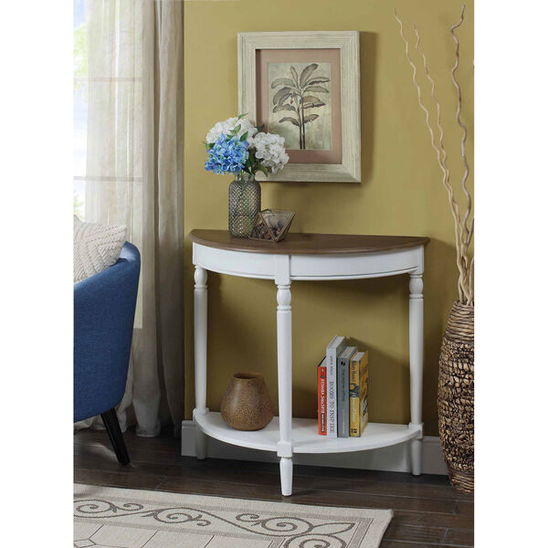 French Country Driftwood and White Entryway Table, image 2