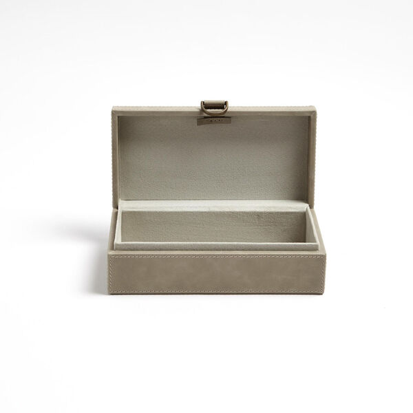 Studio A Home Light Gray Small Marbled Leather D Ring Box, image 4