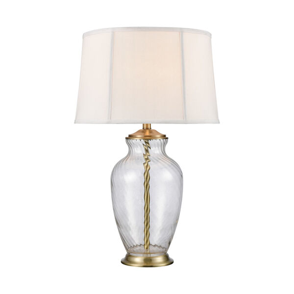 Remmy Clear Antique Brass One-Light Table Lamp, image 1