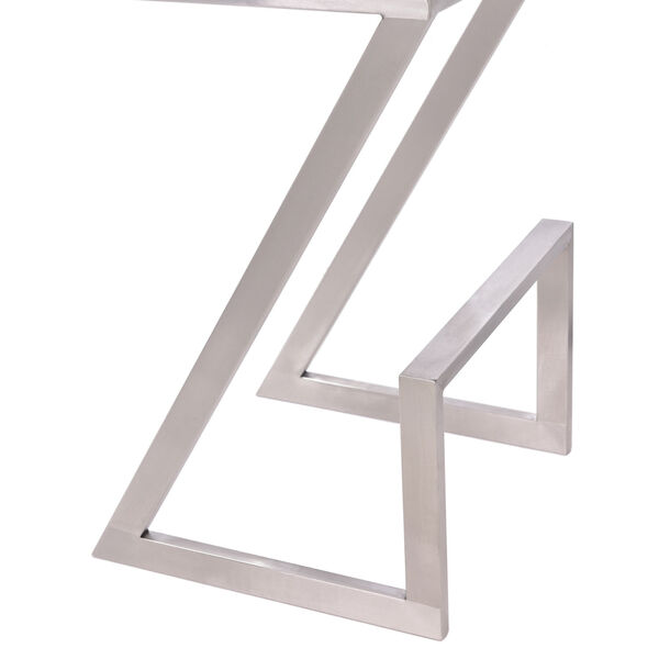 Atlantis White and Stainless Steel Counter Stool, image 4