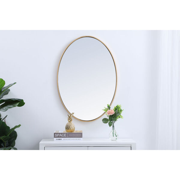 Eternity Brass 34-Inch Oval Mirror, image 2