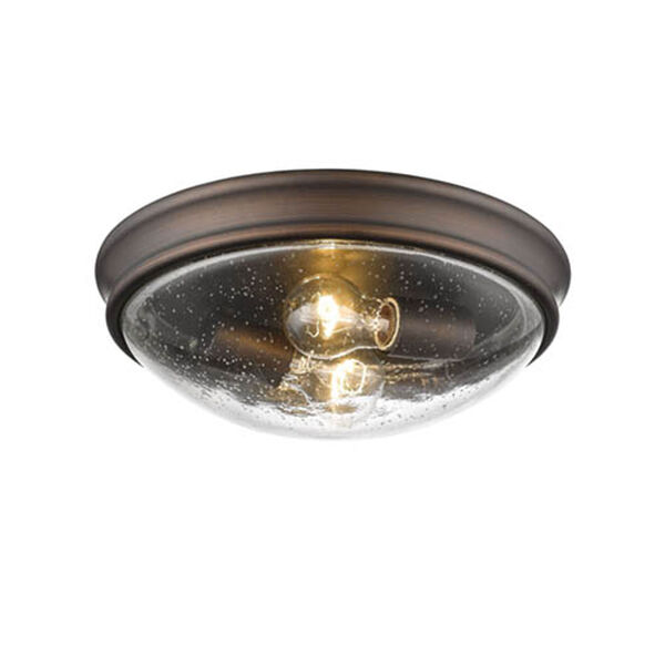 Selby Oil Rubbed Bronze Two-Light Flush Mount, image 1