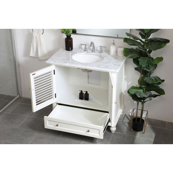 Rhodes Antique White 36-Inch Vanity Sink Set, image 4