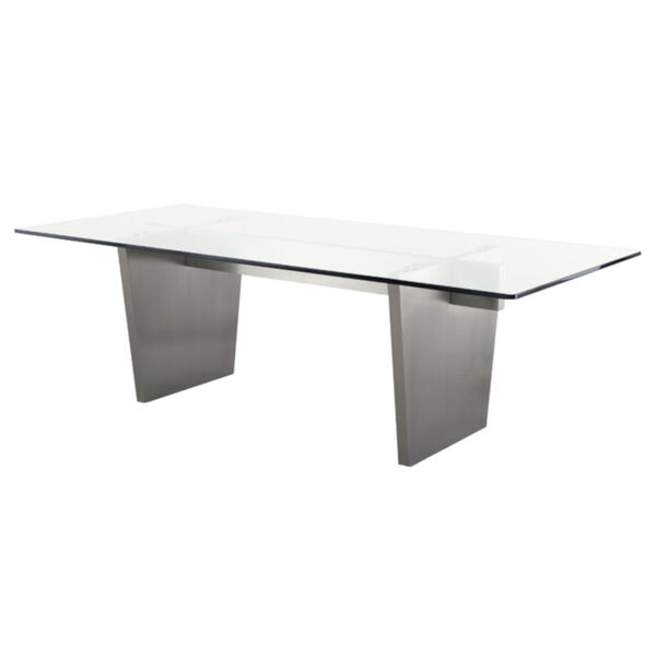 Aiden Clear and Graphite Dining Table, image 1