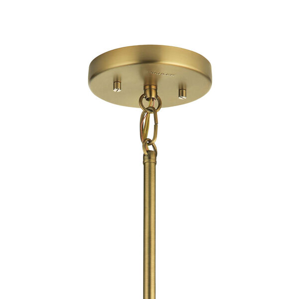 Darton Brushed Natural Brass Three-Light Convertible Pendant, image 2